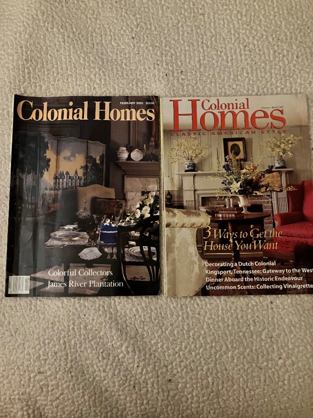 Vintage Collectible Colonial Homes Magazine Back Issues No Longer In Print